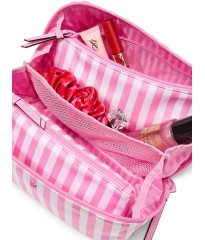 Косметичка 3-Piece Expandable Travel Makeup Bag Pink Stripe