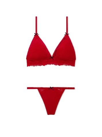 Комплект Limited-Edition PINK Wink Flirty Gift Set Bright Vermillion Forever Lace