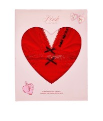 Комплект Limited-Edition PINK Wink Flirty Gift Set Bright Vermillion Forever Lace