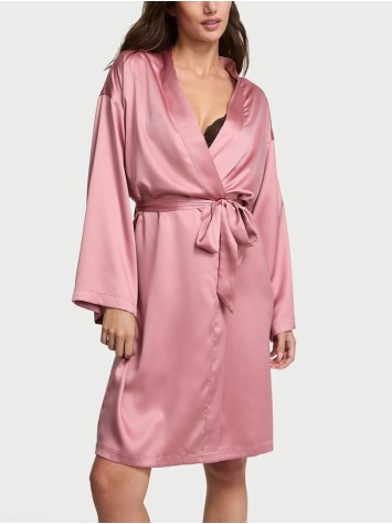 Халат Satin Midi Robe Mauve Pink