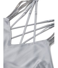 Пеньюар Gradient Shine Strap Satin Slip Dress Sterling