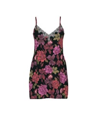 Пеньюар Satin Rose Lace-Trim Mini Slip Dress Floral