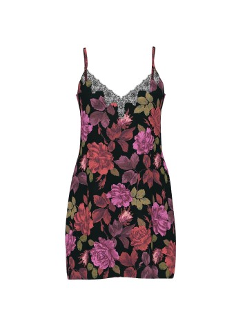 Пеньюар Satin Rose Lace-Trim Mini Slip Dress Floral