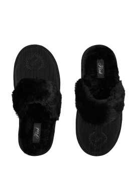 Домашние тапочки Cable Knit Slippers Black PINK