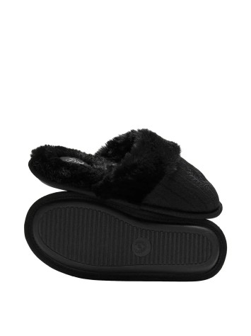 Домашние тапочки Cable Knit Slippers Black PINK