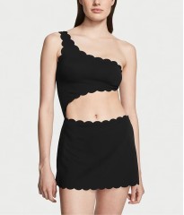 Купальник-сукня Black Scallop Swim Dress