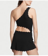 Купальник-сукня Black Scallop Swim Dress