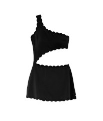 Купальник-сукня Black Scallop Swim Dress