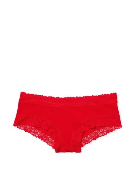 Трусики PINK Wing Lace-Trim Cheeky Panty Red