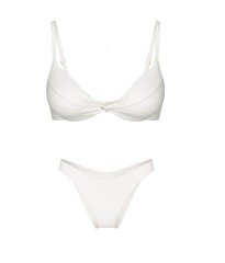 Купальник Essential Twist Push-Up Top Brazilian Bikini Bottom Coconut White