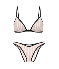 Купальник Heritage Stripe Sequin Triangle Top Brazilian Bikini Bottom