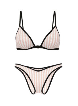 Купальник Heritage Stripe Sequin Triangle Top Brazilian Bikini Bottom