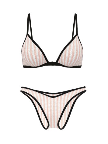 Купальник Heritage Stripe Sequin Triangle Top Brazilian Bikini Bottom