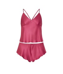 Піжама Satin Open-Back Cami & Shorts Set Peony Pink
