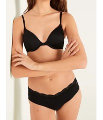 Бюстгальтер із застібкою спереду T-Shirt Lightly Front-Close Lined Bra Black