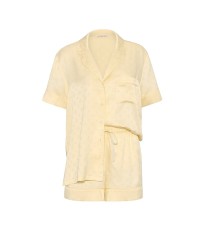  Піжама Glazed Satin Short Pajama Set Sunny Honey