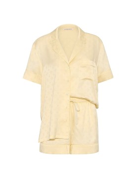  Піжама Glazed Satin Short Pajama Set Sunny Honey