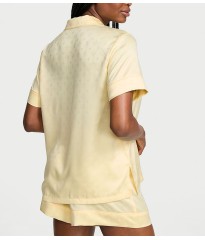  Піжама Glazed Satin Short Pajama Set Sunny Honey