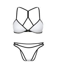 Купальник Archives Surf Scuba Triangle Bikini Top Strappy Cheeky Bikini Bottom VS White