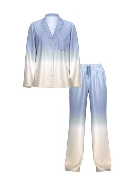 Пижама Glazed Satin Ombré Long Pajama Set