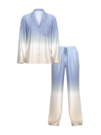 Піжама Glazed Satin Ombré Long Pajama Set