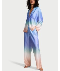 Піжама Glazed Satin Ombré Long Pajama Set