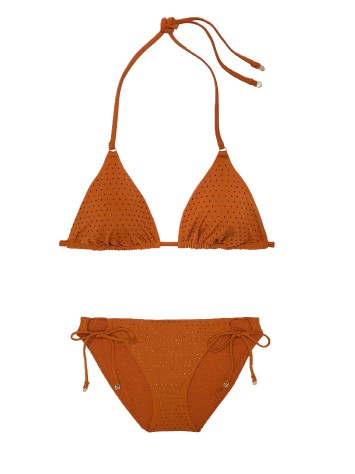 Купальник Essential Diamanté Triangle Top Side-Tie Bikini Bottom Apple Cinnamon