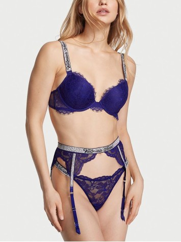 Трусики Shine Strap Deep Blue Thong Panty