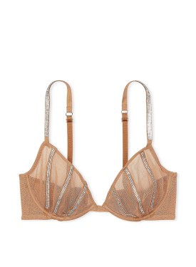 Бюстгальтер Sheer Shine Low-Cut Demi Bra Toffee
