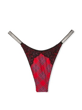 Трусики Very Sexy Shine Strap Thong Panty Red Plaid