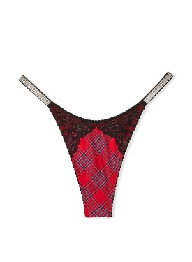 Трусики Very Sexy Shine Strap Thong Panty Red Plaid