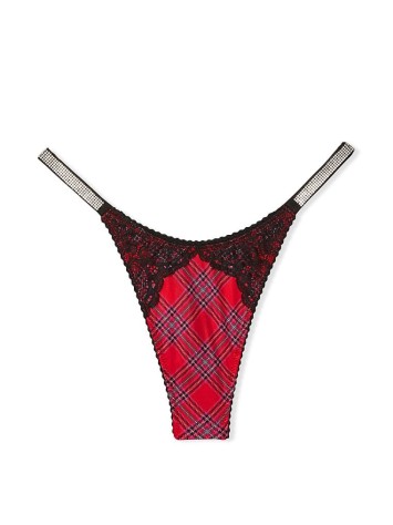 Трусики Very Sexy Shine Strap Thong Panty Red Plaid