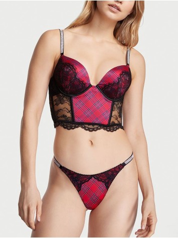 Трусики Very Sexy Shine Strap Thong Panty Red Plaid