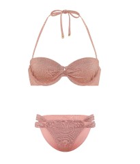 Купальник Shimmer Balconette Bandeau Top Bikini Bottom Dusk Rose