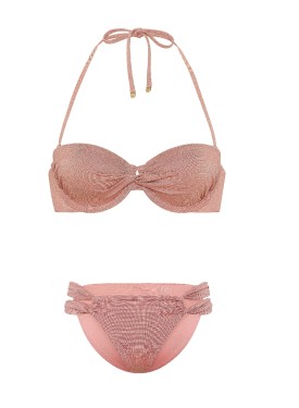 Купальник Shimmer Balconette Bandeau Top Bikini Bottom Dusk Rose