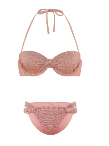 Купальник Shimmer Balconette Bandeau Top Bikini Bottom Dusk Rose