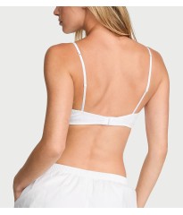 Костюм трійка Cotton Button-Front Sleepshirt Bralette Bubble Short White