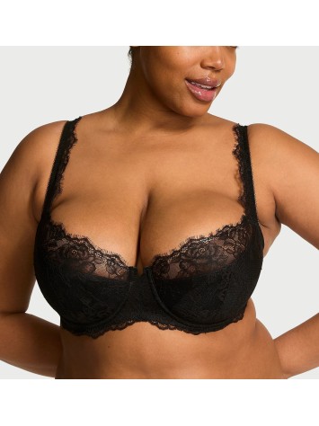 Бюстгальтер Rose Lace Uplift Balconette Bra Jet Black