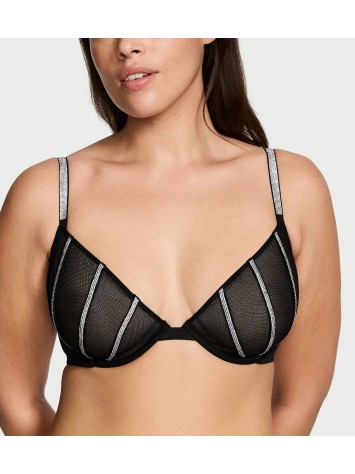 Бюстгальтер Sheer Shine Low-Cut Demi Bra Black