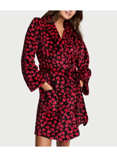 Плюшевий халат Short Cozy Robe Heart Lipstick