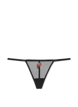 Трусики Mesh V-string Panty Strawberry Black