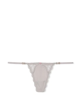 Трусики Lace Trim String Knickers Grey