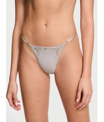 Трусики Lace Trim String Knickers Grey