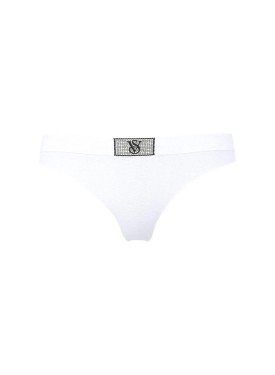 Трусики Logo Cotton Shine Patch Thong White