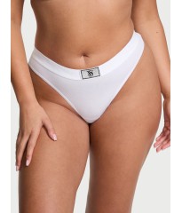 Трусики Logo Cotton Shine Patch Thong White