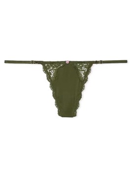 Трусики Lace Trim String Knickers Green