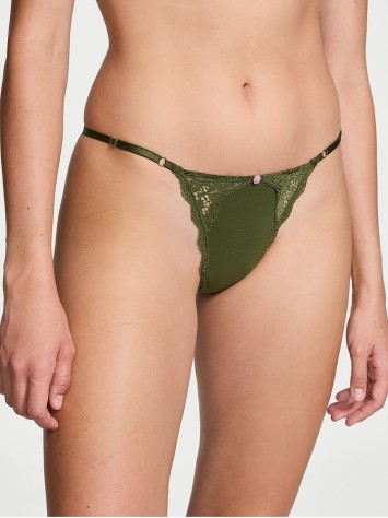 Трусики Lace Trim String Knickers Green