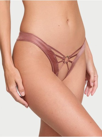 Трусики Strappy Crotchless Thong Knickers Rose