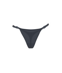 Трусики Dark Twilight Blue Thong Floral Shine Strap