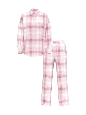 Пижама Modal-Cotton Long PJ Set Pink Plaid